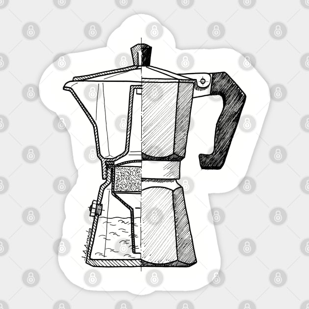 The italian coffee thing! Sticker by jaagdesign